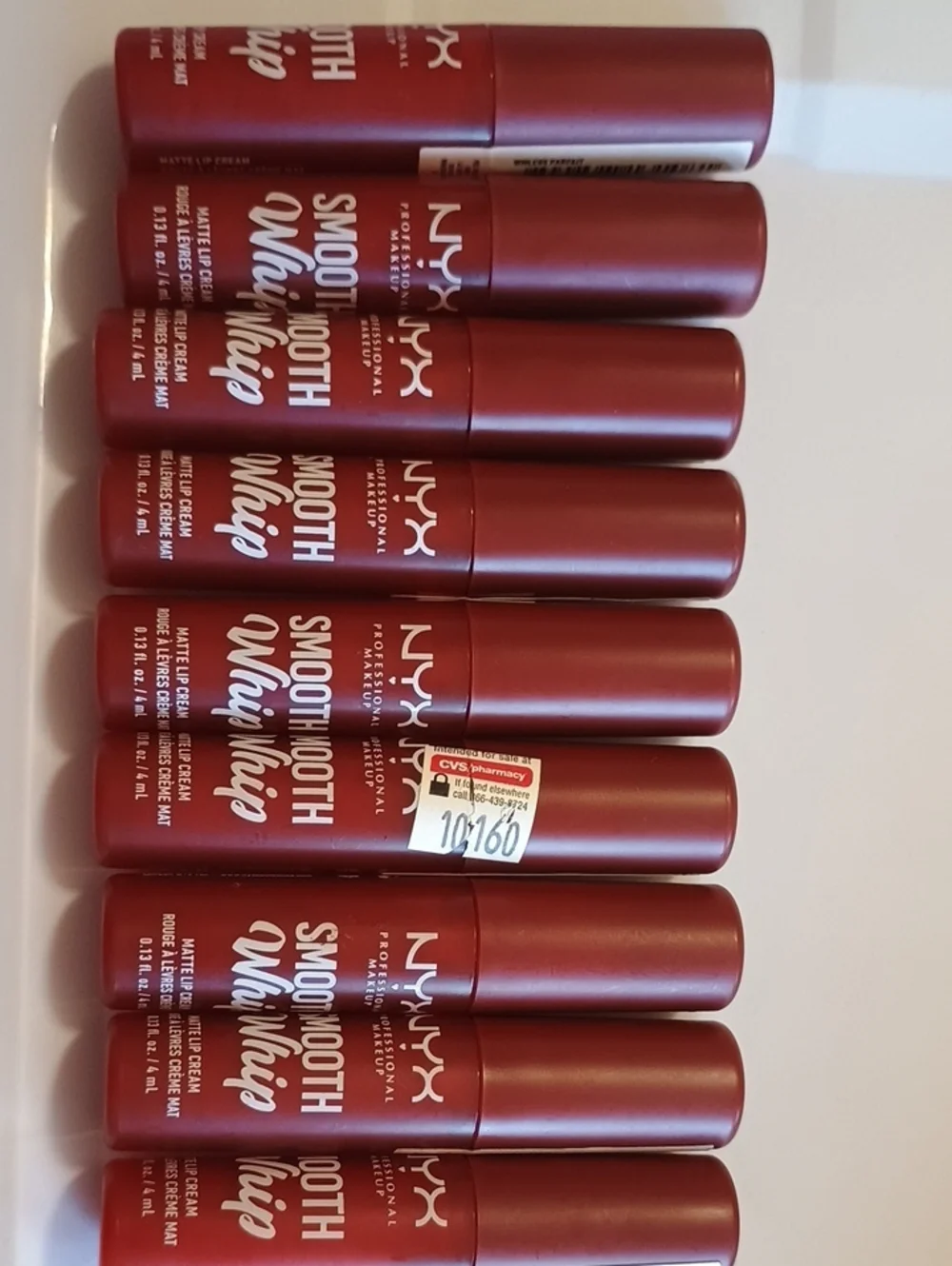 9 x NYX Professional Makeup Smooth Whip Matte Lip Cream, Parfait